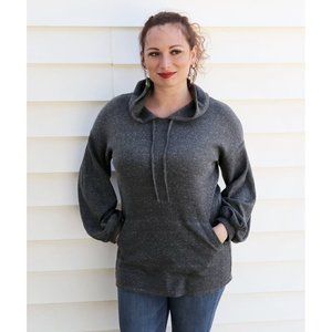 Weekend Waffle Knit Hoodie in Dark Grey